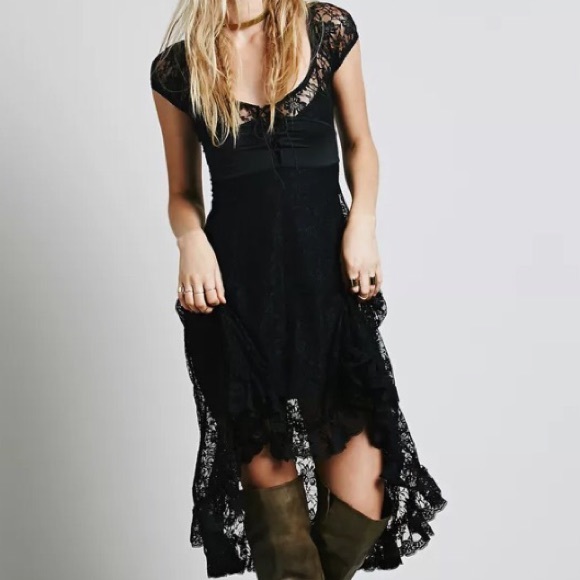 Dresses & Skirts - 5⭐️🖤Sexy Sheer Black Lack High Low Dress